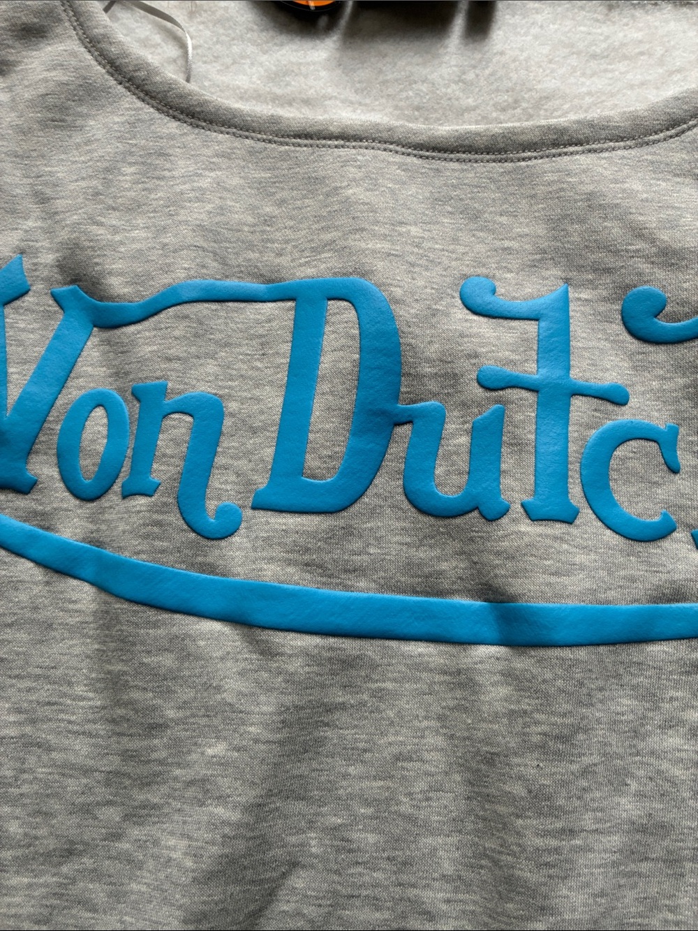 Von Dutch Bundle with Gray Sweatshirt, Light Blue Tank and Navy Shorts - Picture 8 of 9